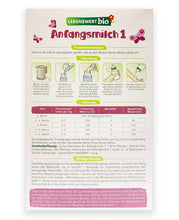 Load image into Gallery viewer, Lebenswert Organic Infant Formula 1 from birth (500g/17.6 oz) Formula Vita