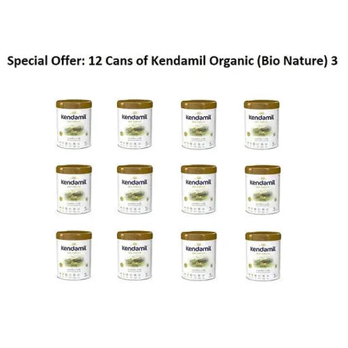 SPECIAL OFFER: 12 CANS of Kendamil Stage 3 Organic (Bio Nature) Toddler Formula (800g/28.2 oz) Formula Vita