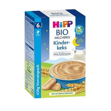 HiPP Organic Good Night Porridge with Milk & Cookies from the 6th month, 3 Pack (3x450g/3x15.9 oz) Formula Vita