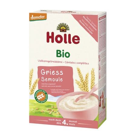 Holle Organic Cereal Porridge Semolina from the 5th month, 4 Pack (4x250g/4x8.8 oz) Formula Vita